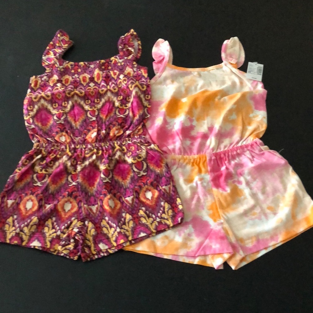 Girls 2 pkg 3T Rompers Tye Dye/MultiColor designs
